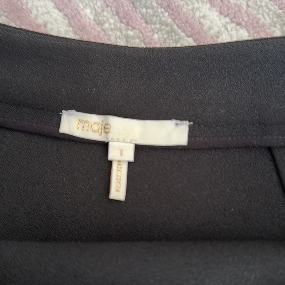 Maje black mini skirt with bee embellished FR size 1 in great condition - Picture 4 of 4